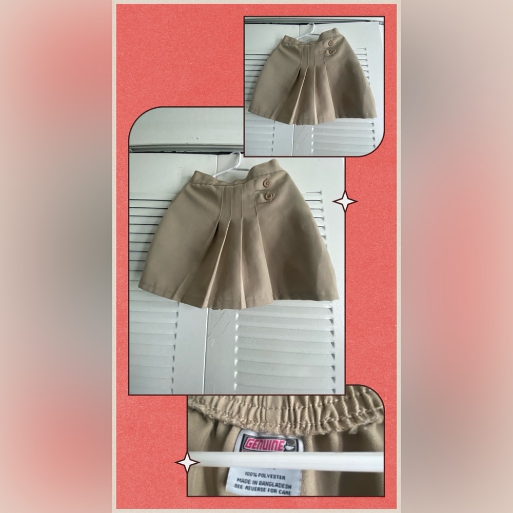 Genuine school uniform for girls size 6 color kaki great condition